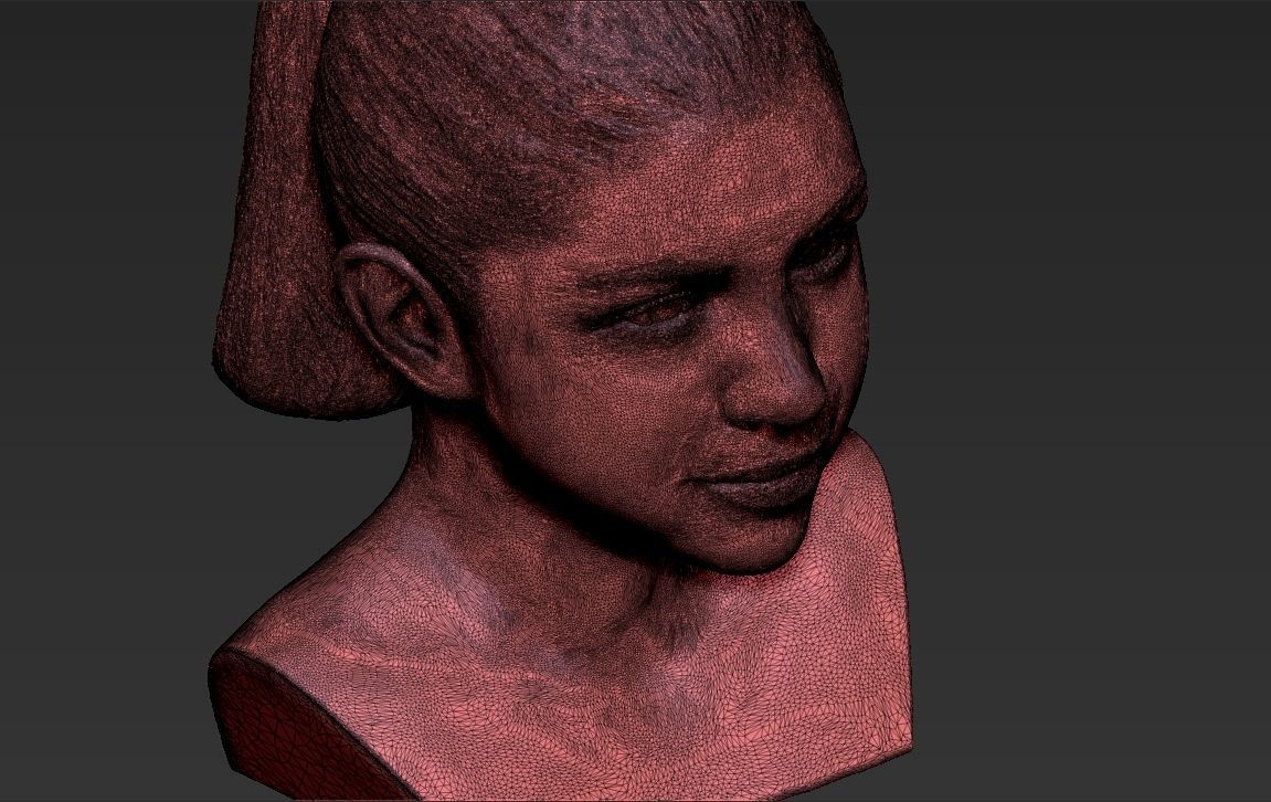 Selena Gomez bust 3D printing ready stl obj formats 3D print model_29