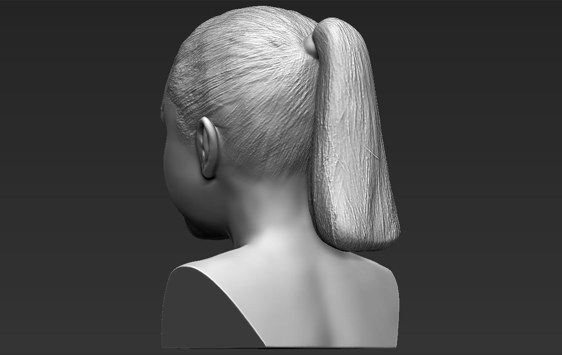 Selena Gomez bust 3D printing ready stl obj formats 3D print model_4