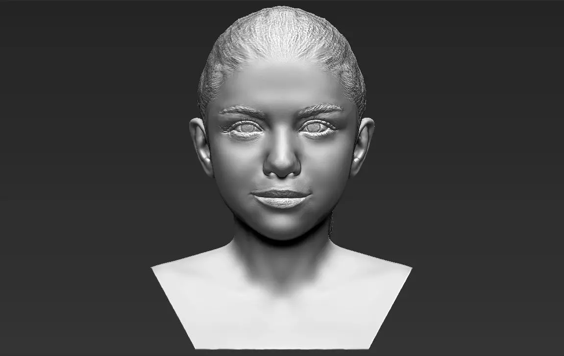 Selena Gomez bust 3D printing ready stl obj formats 3D print model_0