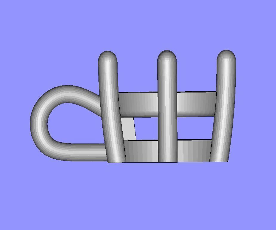 6 Claw Pendant 3D print model_5