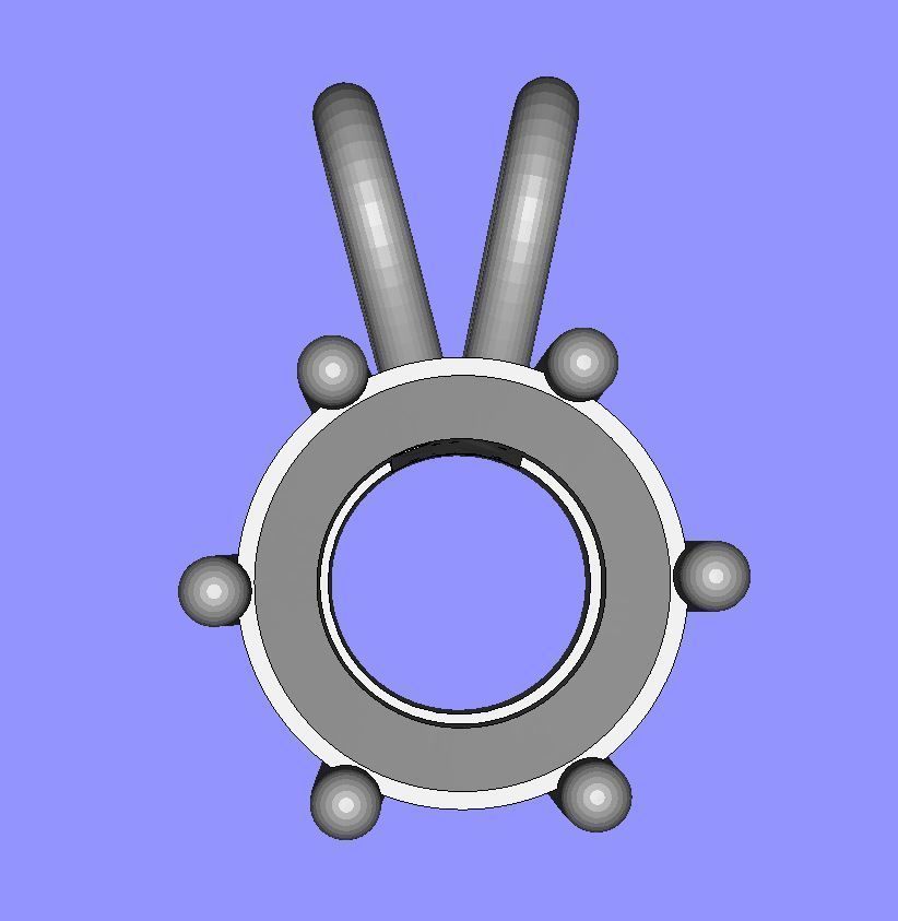 6 Claw Pendant 3D print model_7