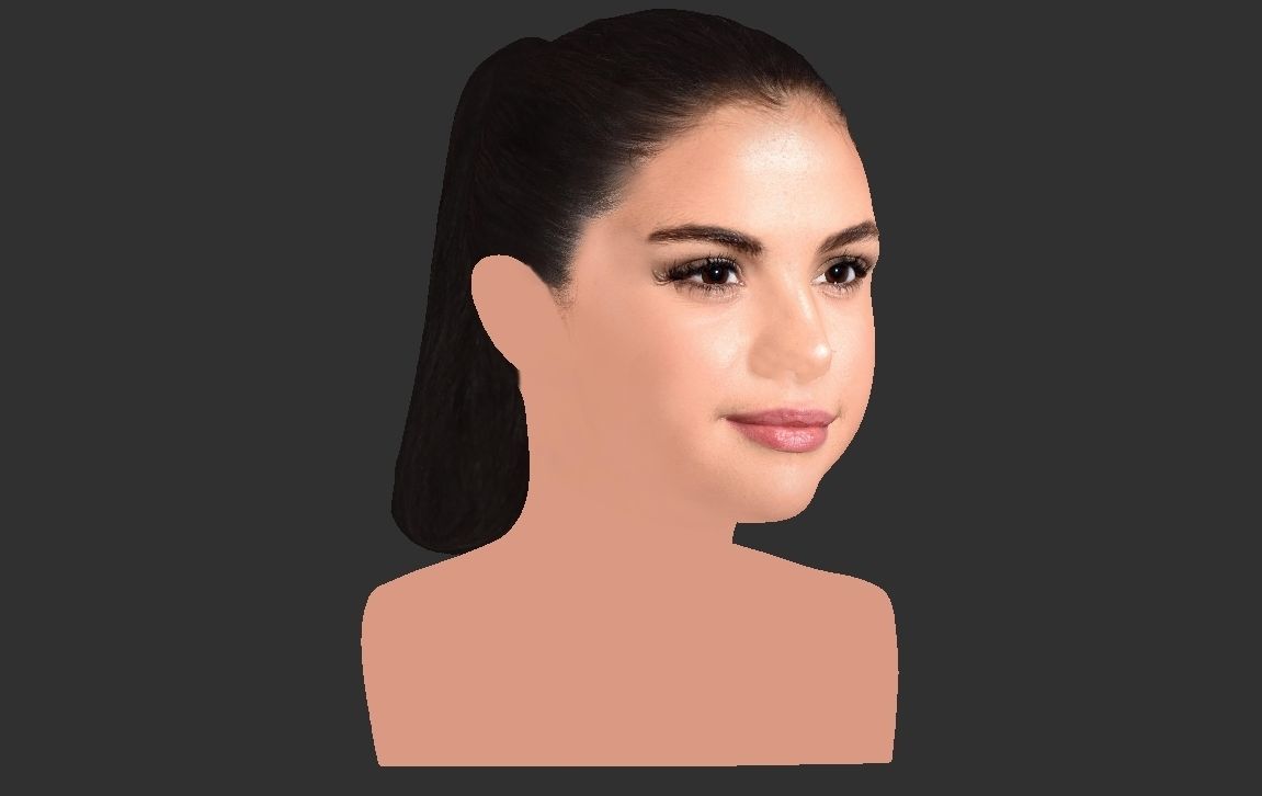 Selena Gomez bust ready for full color 3D printing 3D print model_20