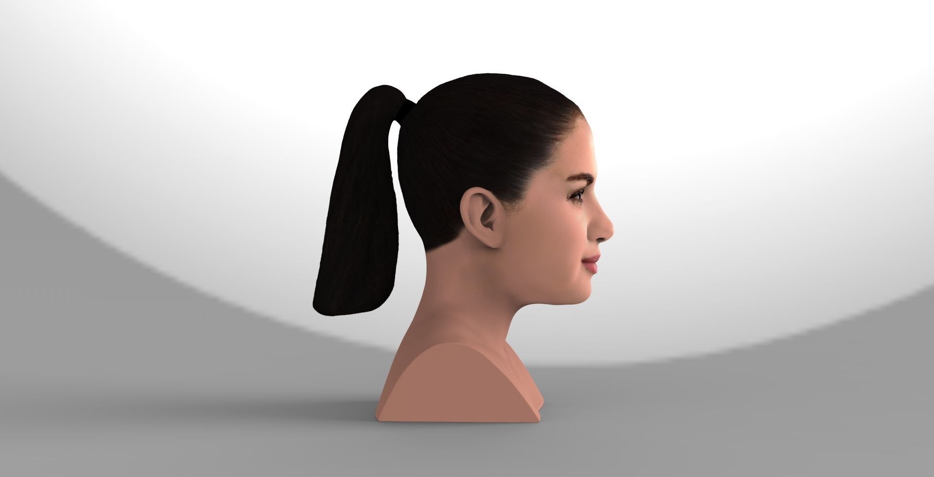 Selena Gomez bust ready for full color 3D printing 3D print model_7