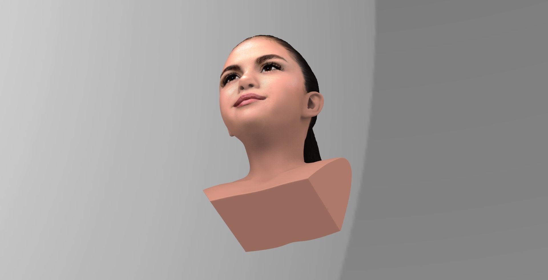 Selena Gomez bust ready for full color 3D printing 3D print model_14