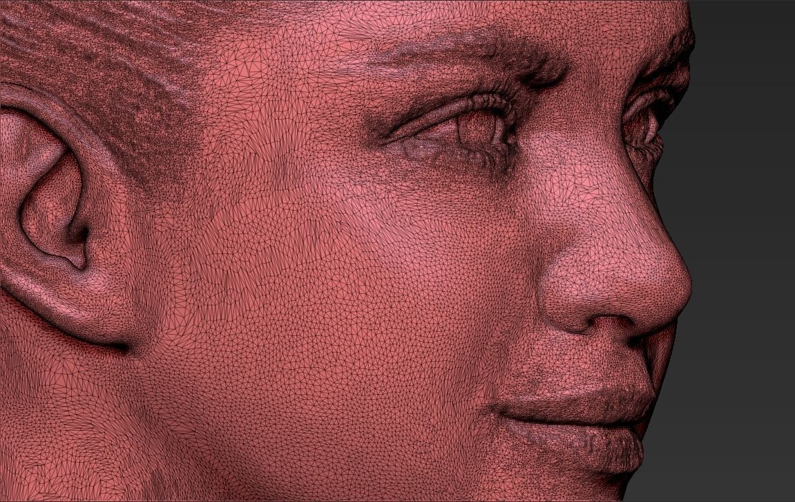 Selena Gomez bust ready for full color 3D printing 3D print model_53