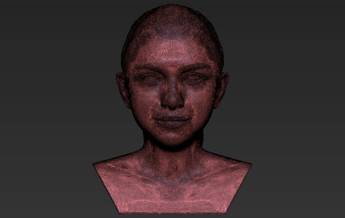 Selena Gomez bust ready for full color 3D printing 3D print model_49