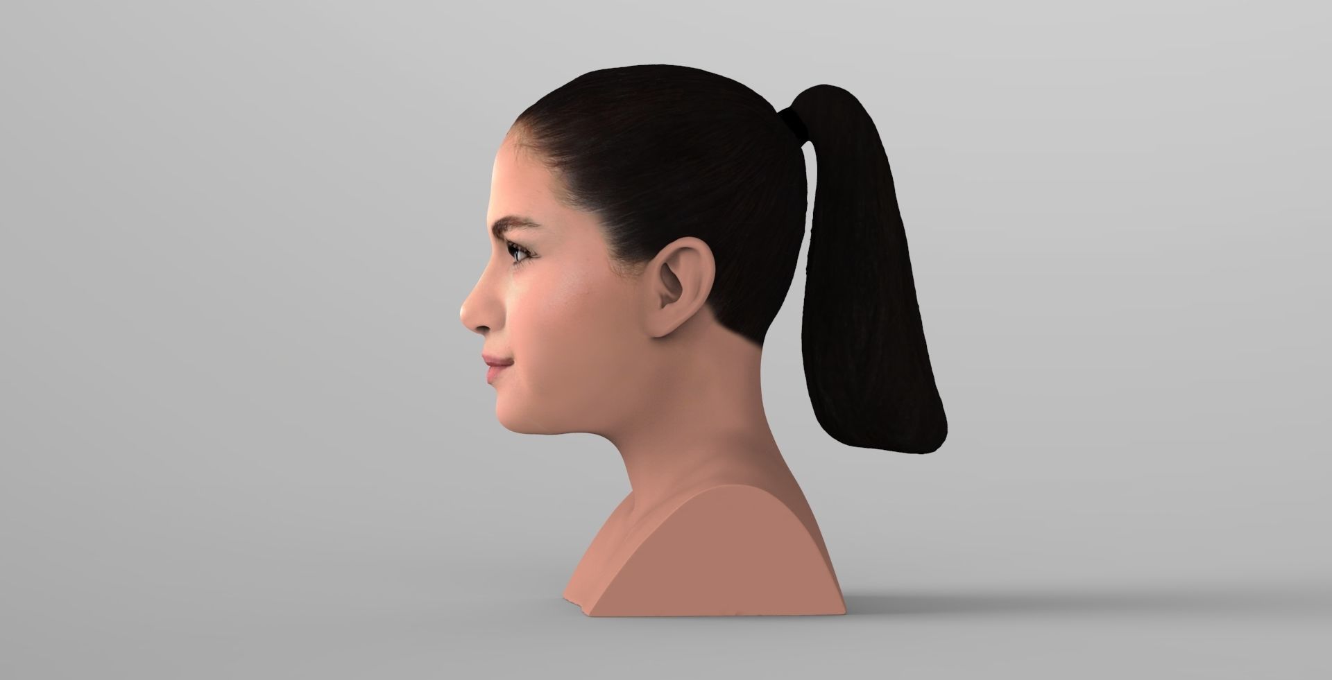 Selena Gomez bust ready for full color 3D printing 3D print model_3
