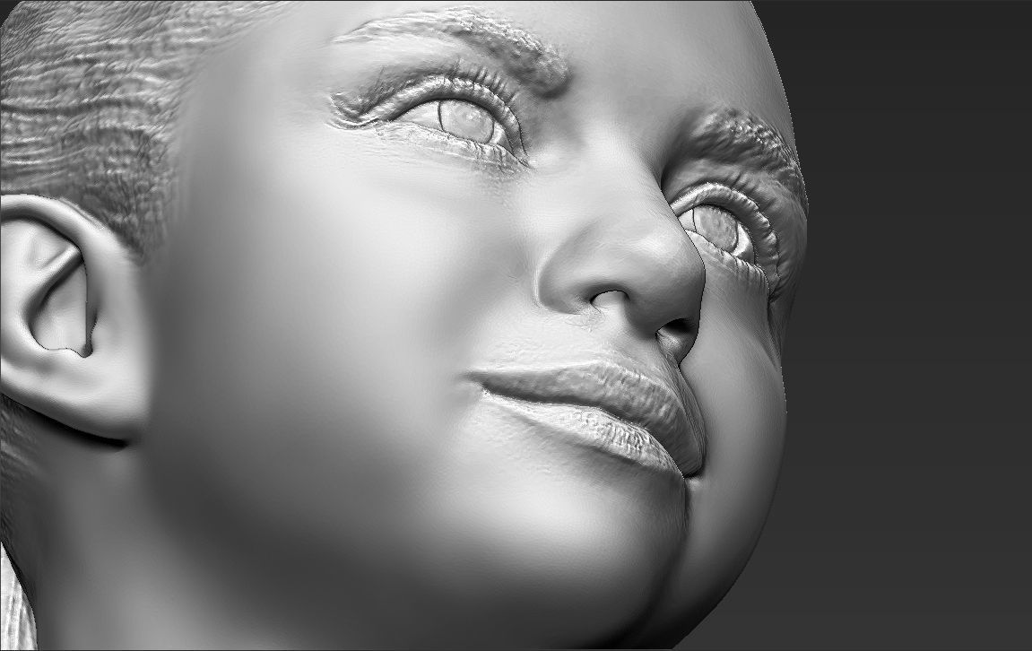 Selena Gomez bust ready for full color 3D printing 3D print model_45