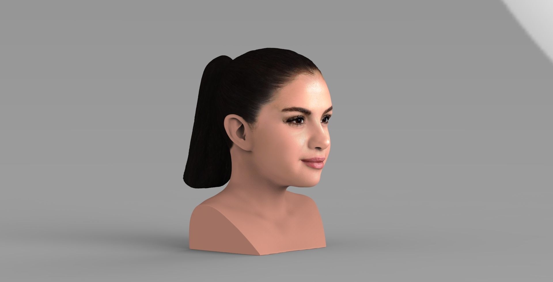Selena Gomez bust ready for full color 3D printing 3D print model_8