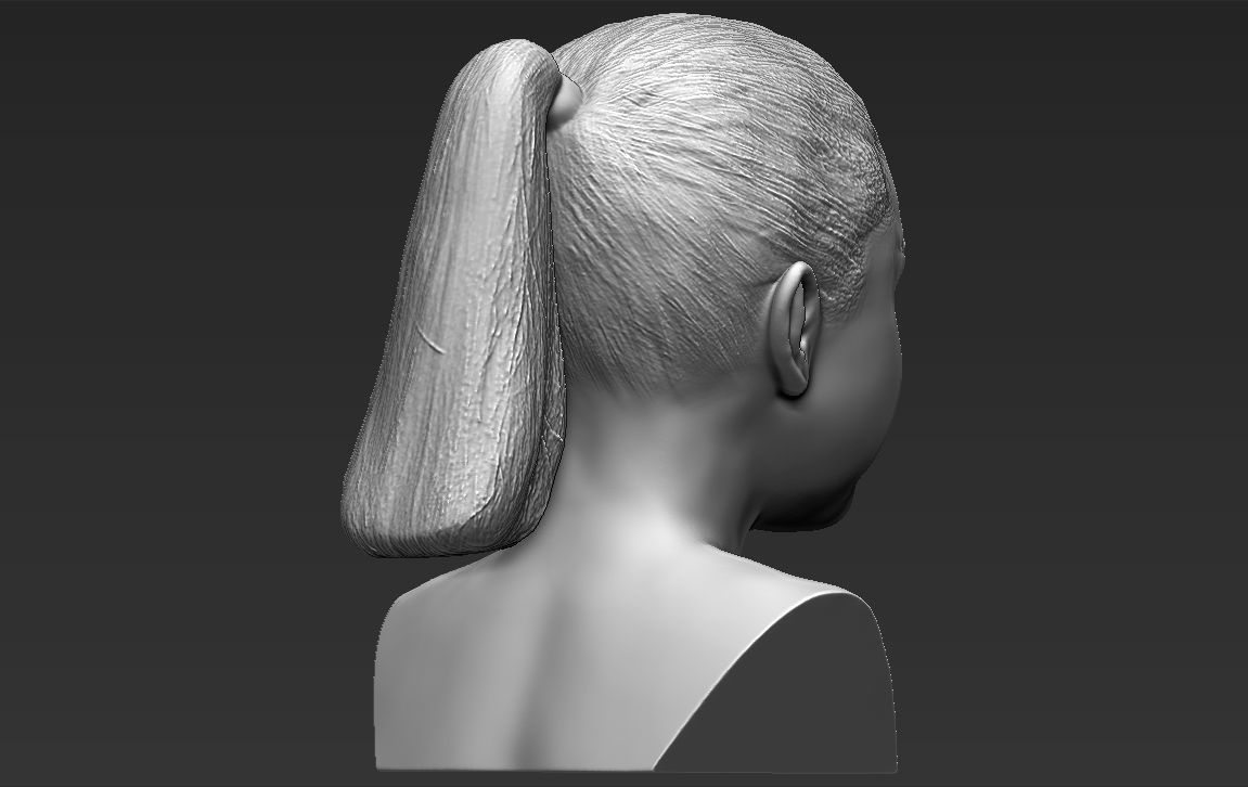 Selena Gomez bust ready for full color 3D printing 3D print model_29