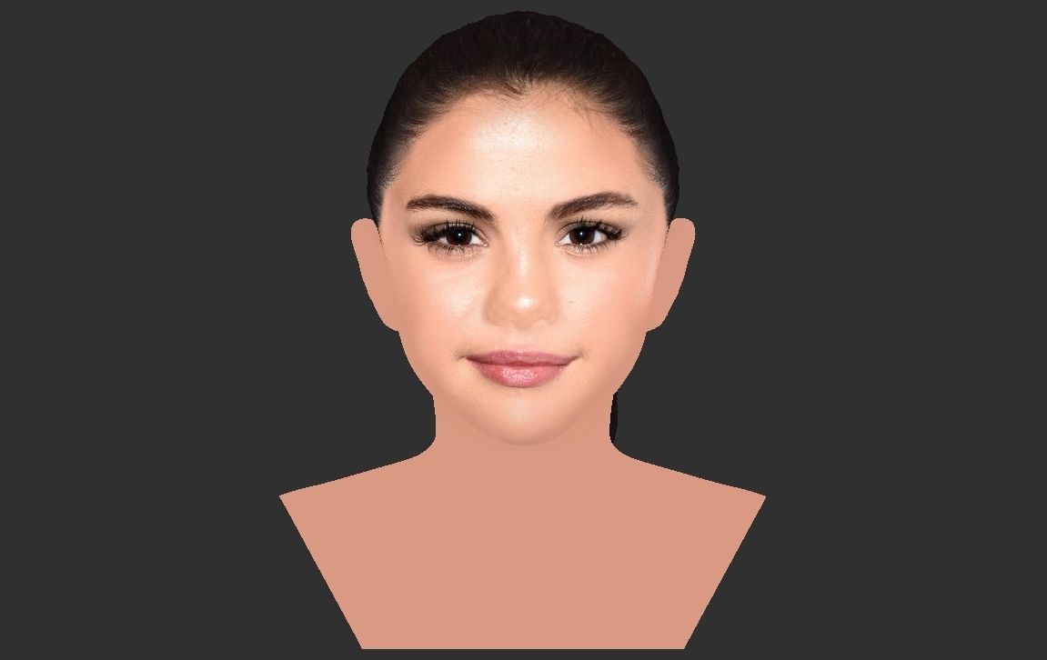 Selena Gomez bust ready for full color 3D printing 3D print model_19