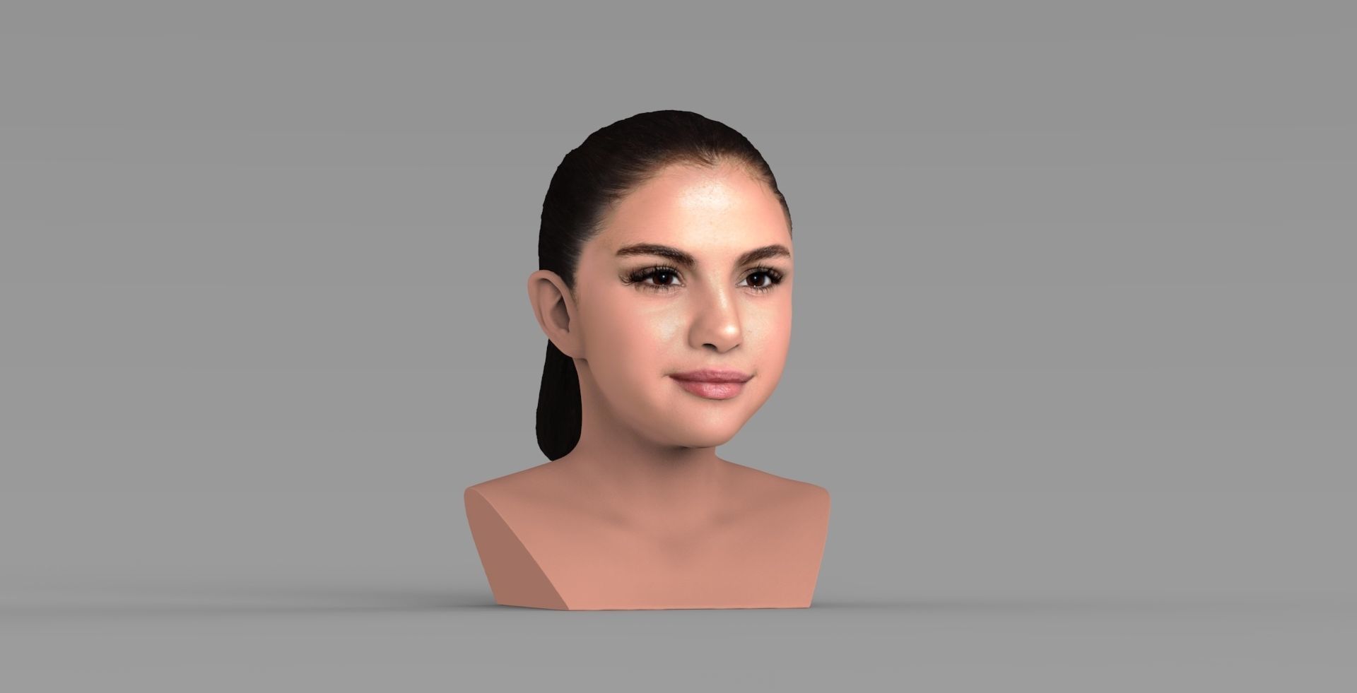 Selena Gomez bust ready for full color 3D printing 3D print model_9