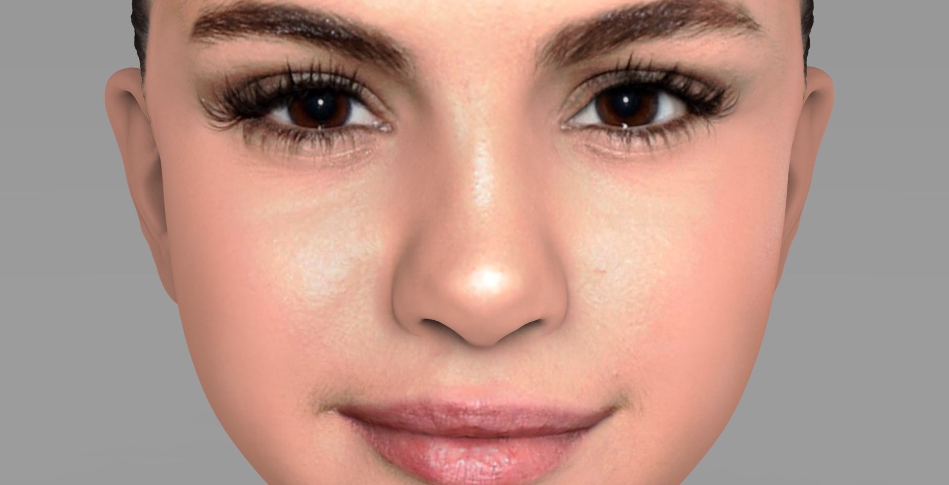 Selena Gomez bust ready for full color 3D printing 3D print model_12