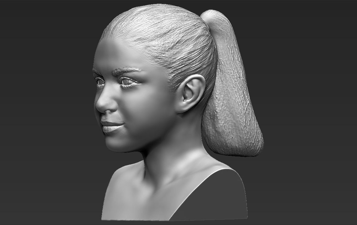 Selena Gomez bust ready for full color 3D printing 3D print model_25