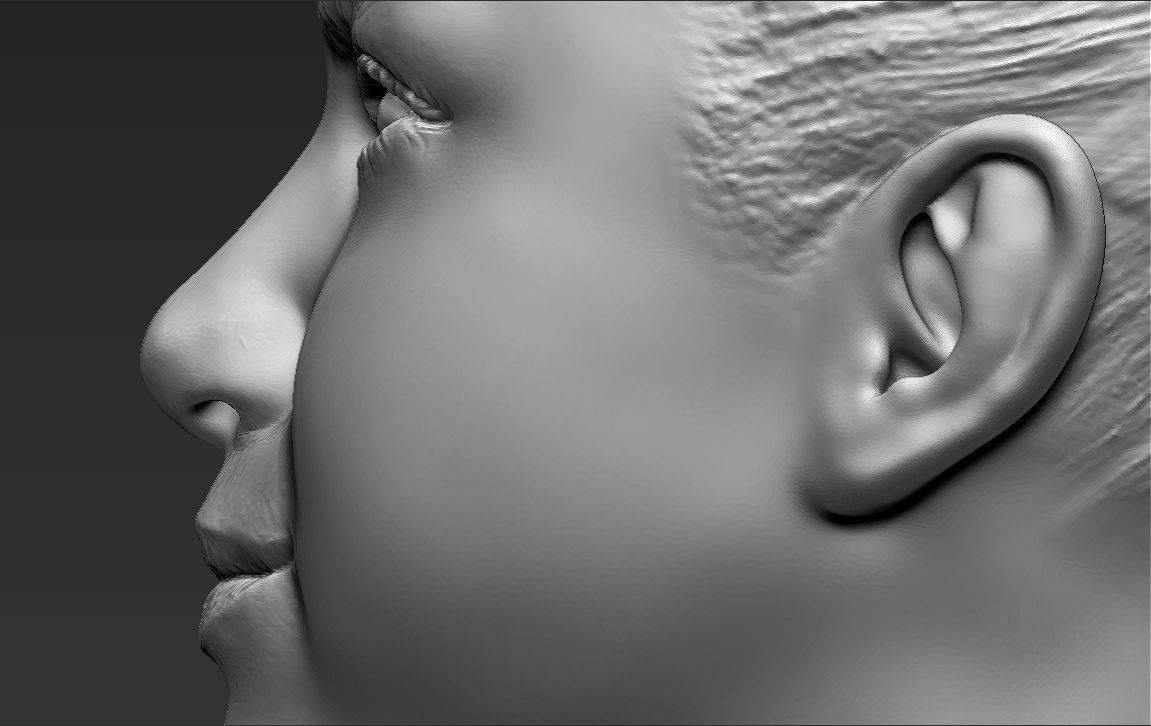 Selena Gomez bust ready for full color 3D printing 3D print model_47