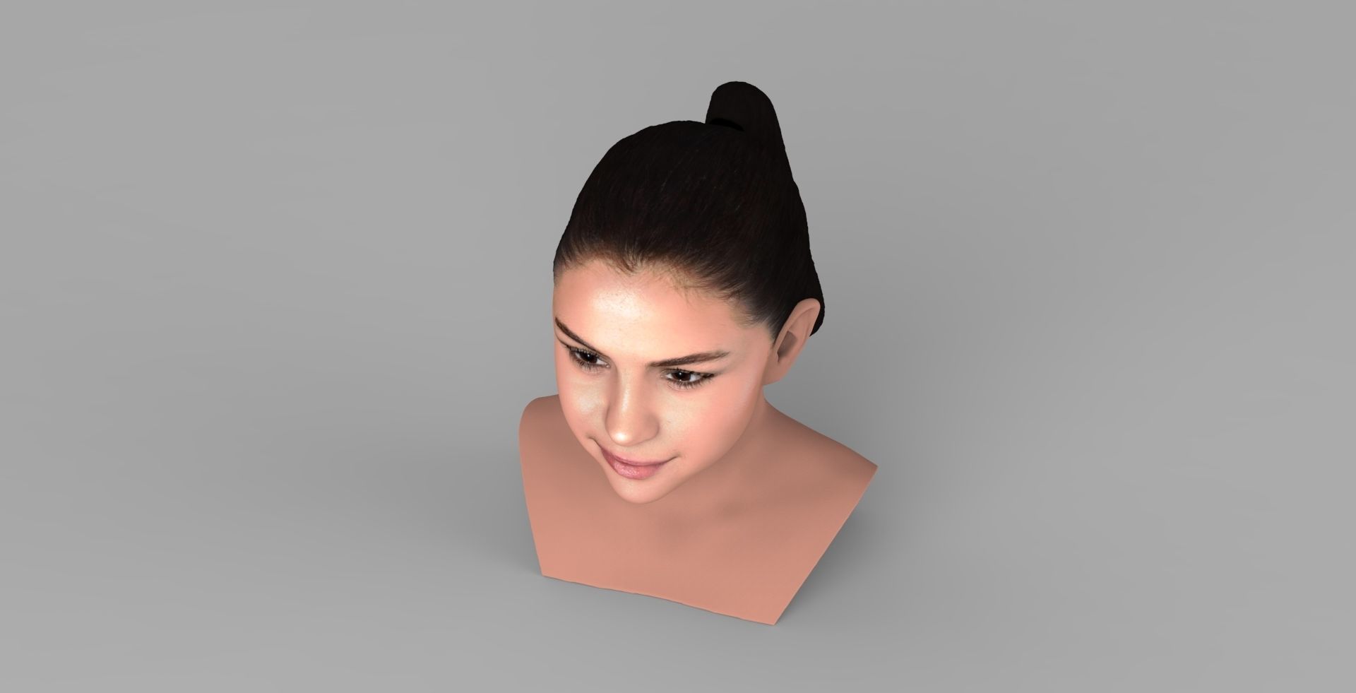 Selena Gomez bust ready for full color 3D printing 3D print model_11