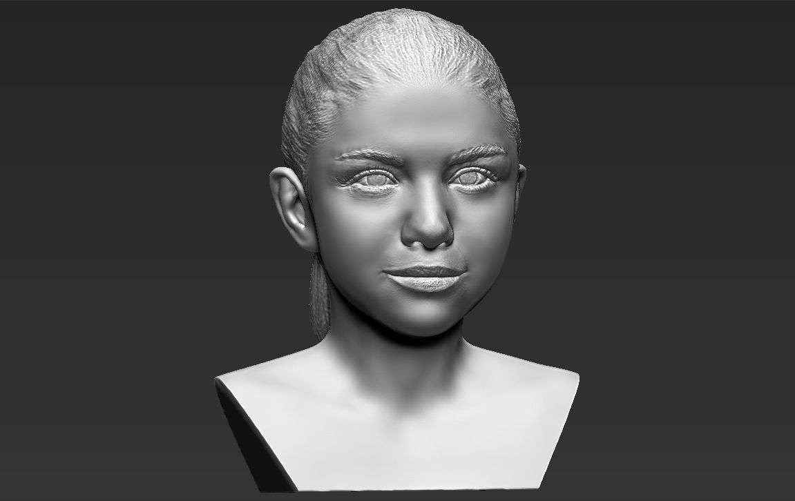 Selena Gomez bust ready for full color 3D printing 3D print model_33