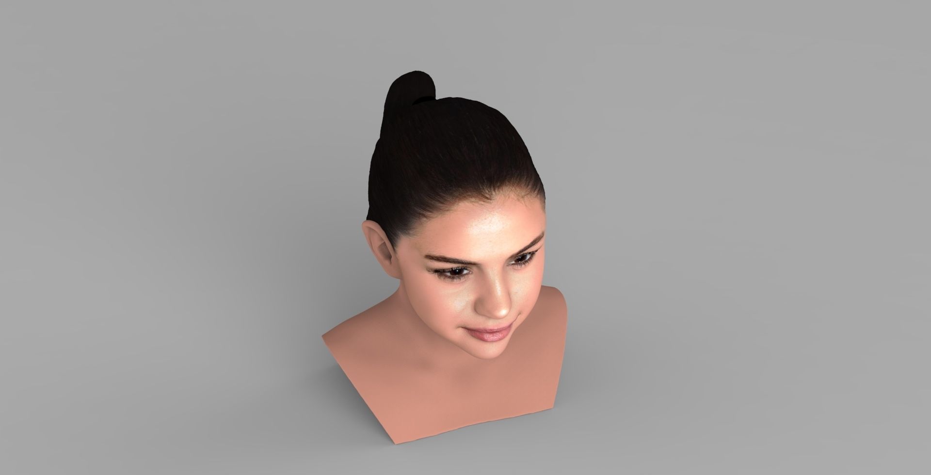 Selena Gomez bust ready for full color 3D printing 3D print model_10