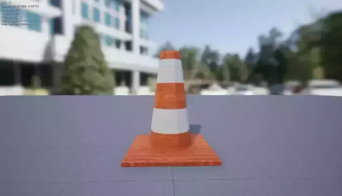 Traffic cone low poly Free low-poly 3D model