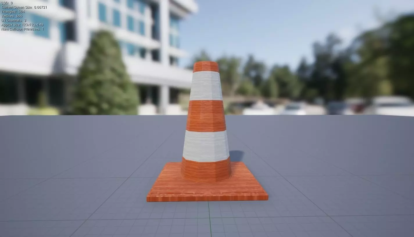 Traffic cone low poly Free low-poly 3D model