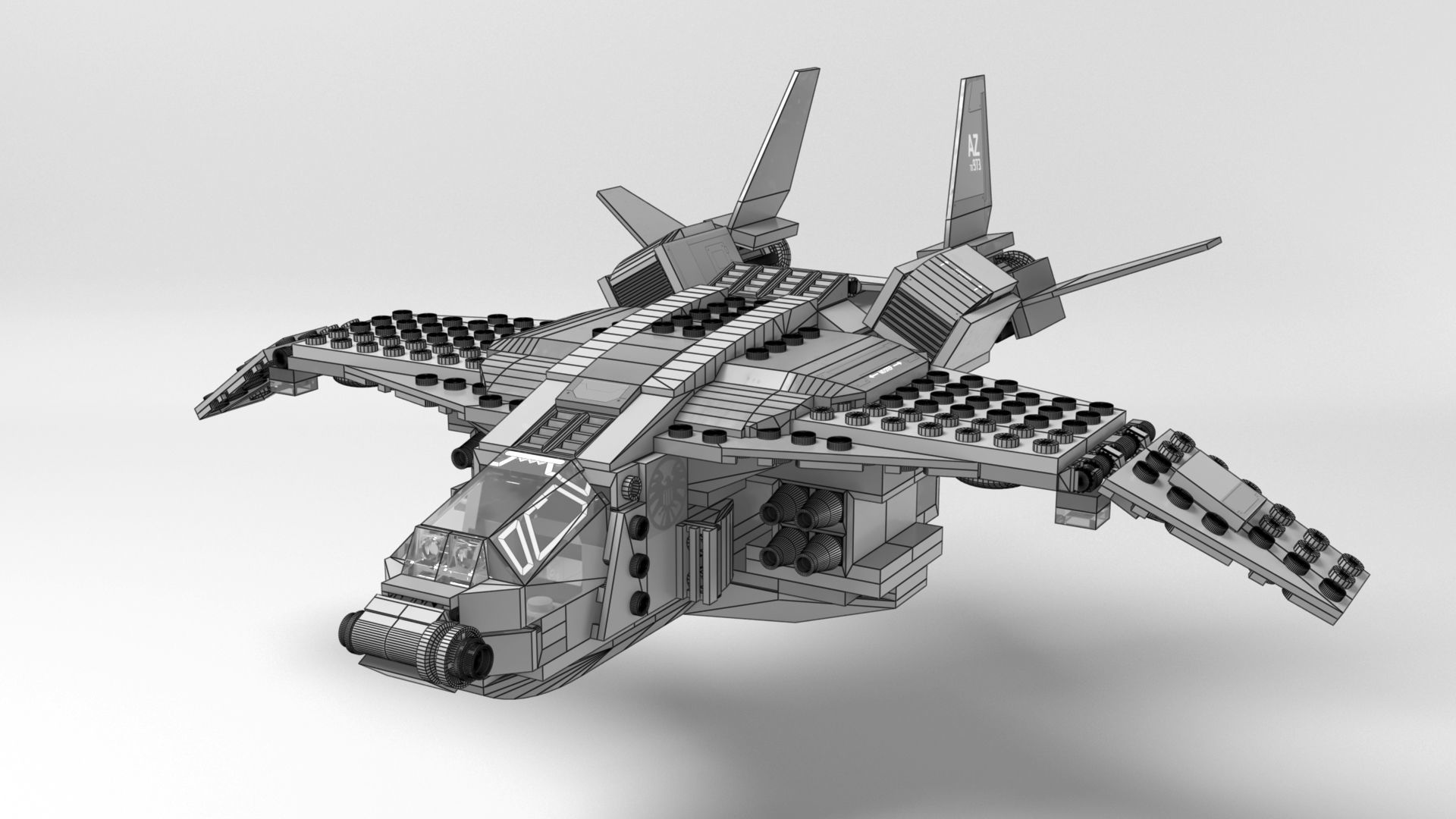 Lego Captain Marvel 3D model_3