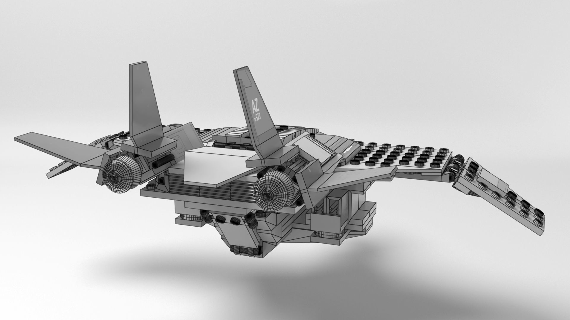 Lego Captain Marvel 3D model_4