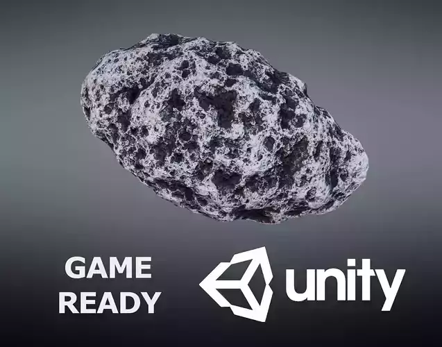 Asteroid rock Low-poly 3D model