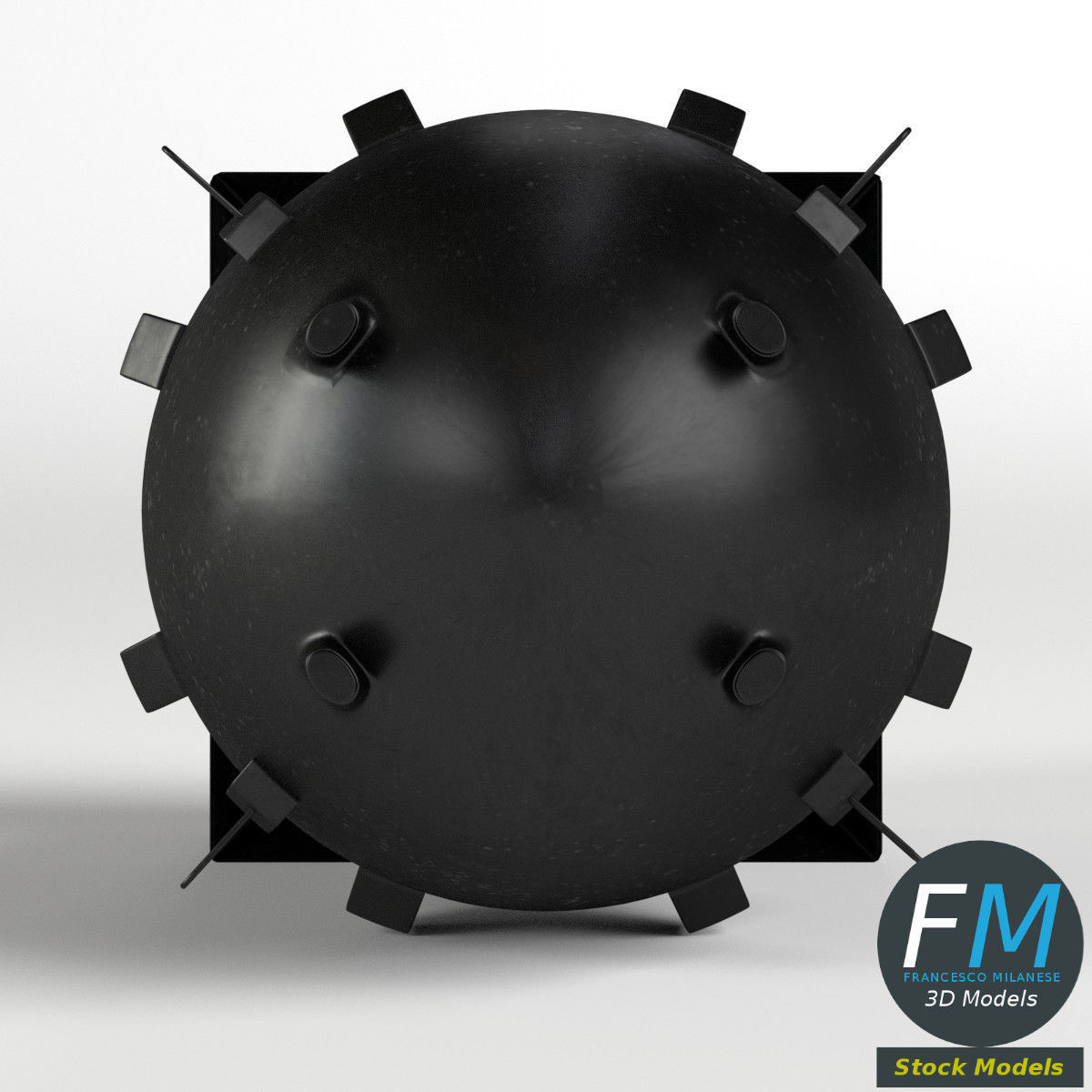 Fat Man nuclear bomb 3D model_3