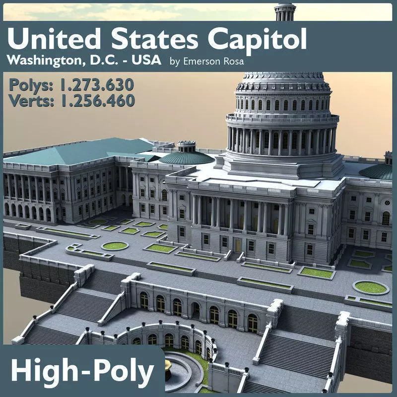 United States Capitol 3D model_0