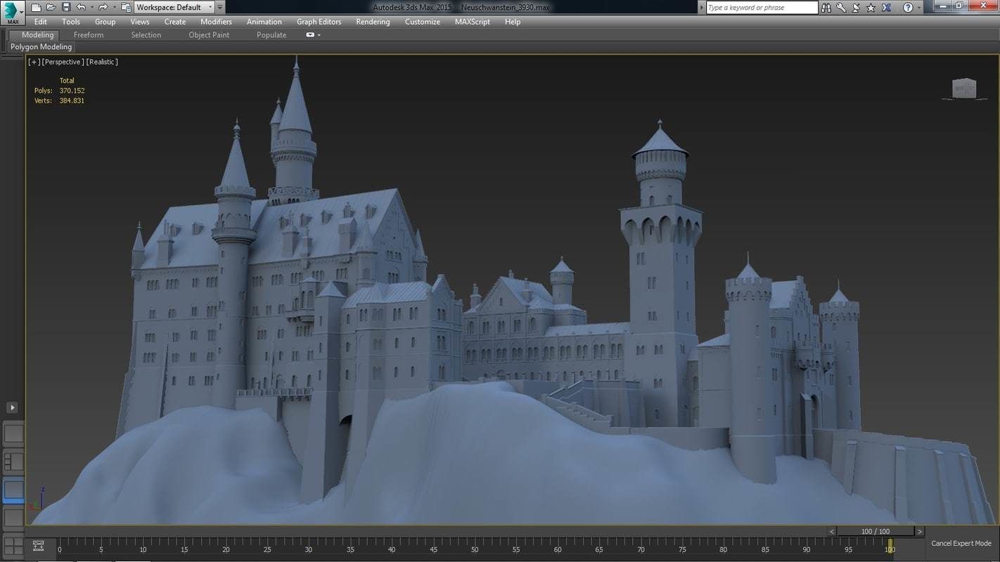 Neuschwanstein Castle 3D model_1