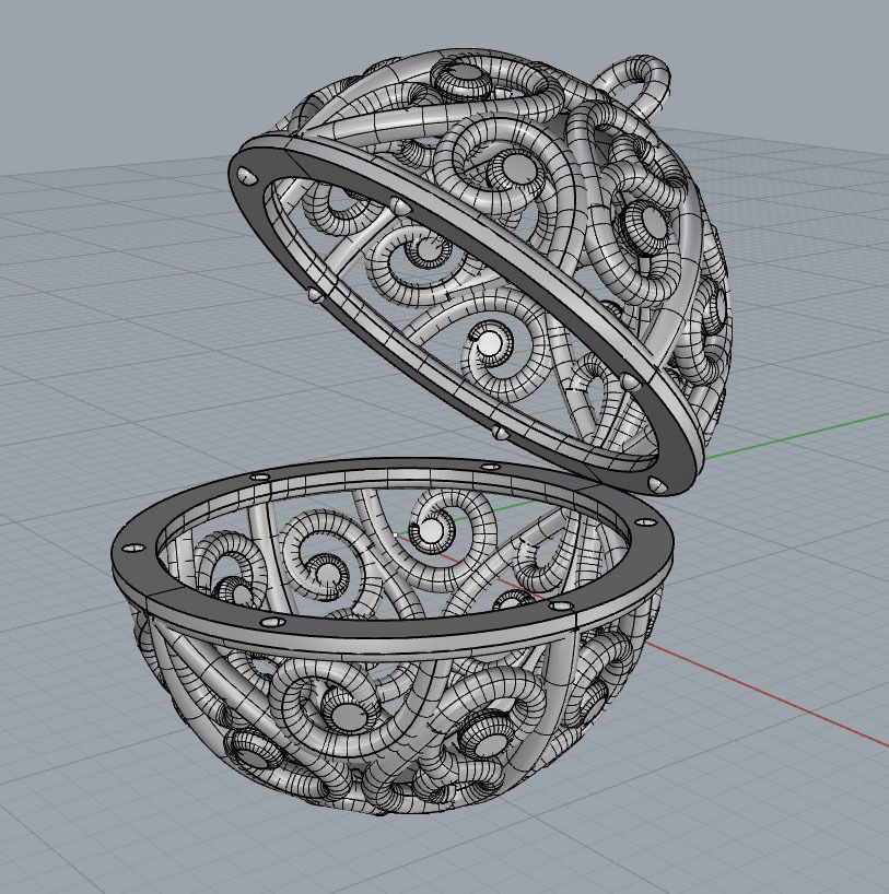 Ball Pendant 3D print model_3