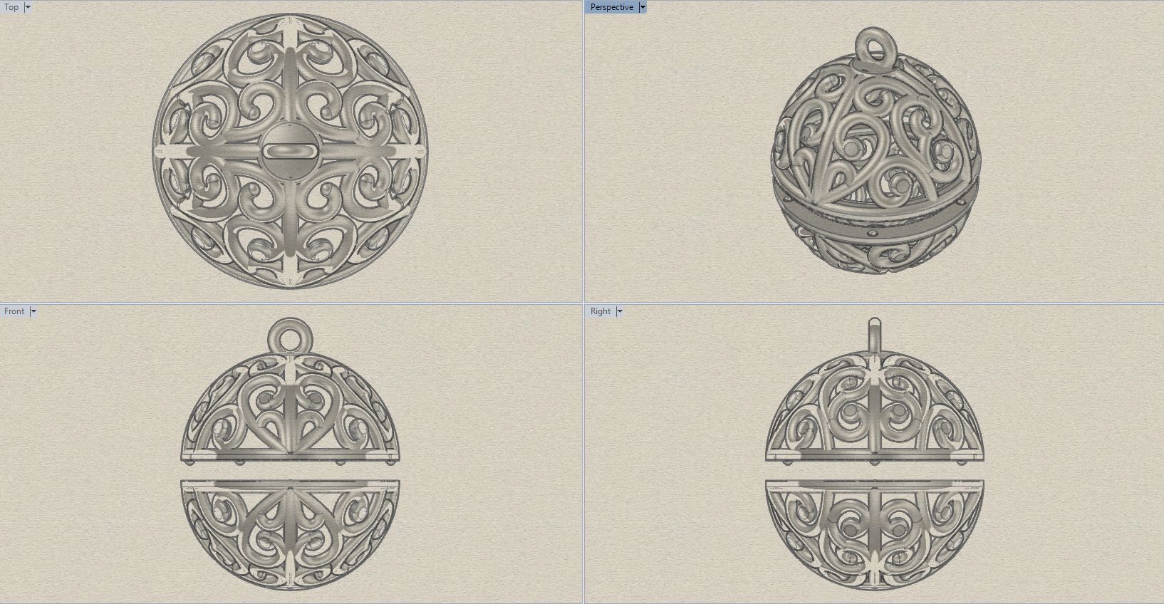 Ball Pendant 3D print model_8