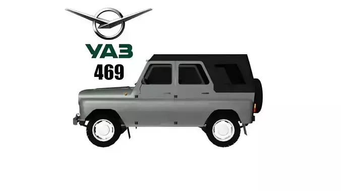 UAZ 469 Low-poly 3D model