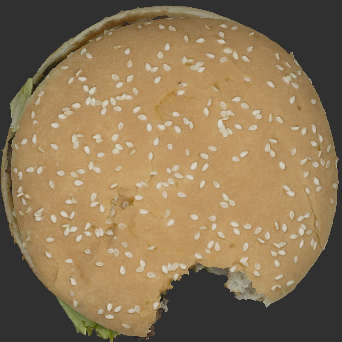 Burger Low-poly 3D model_3