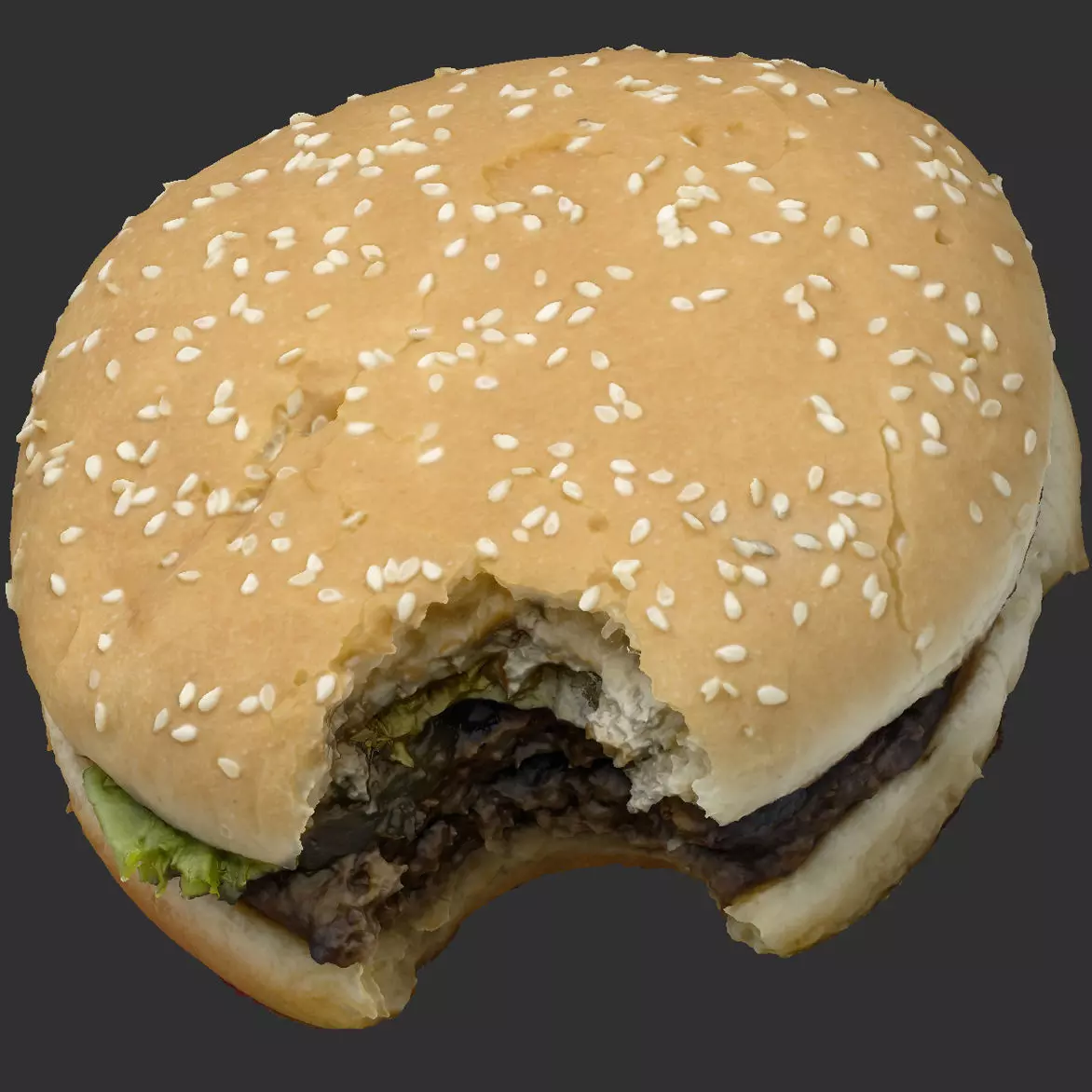 Burger Low-poly 3D model_0