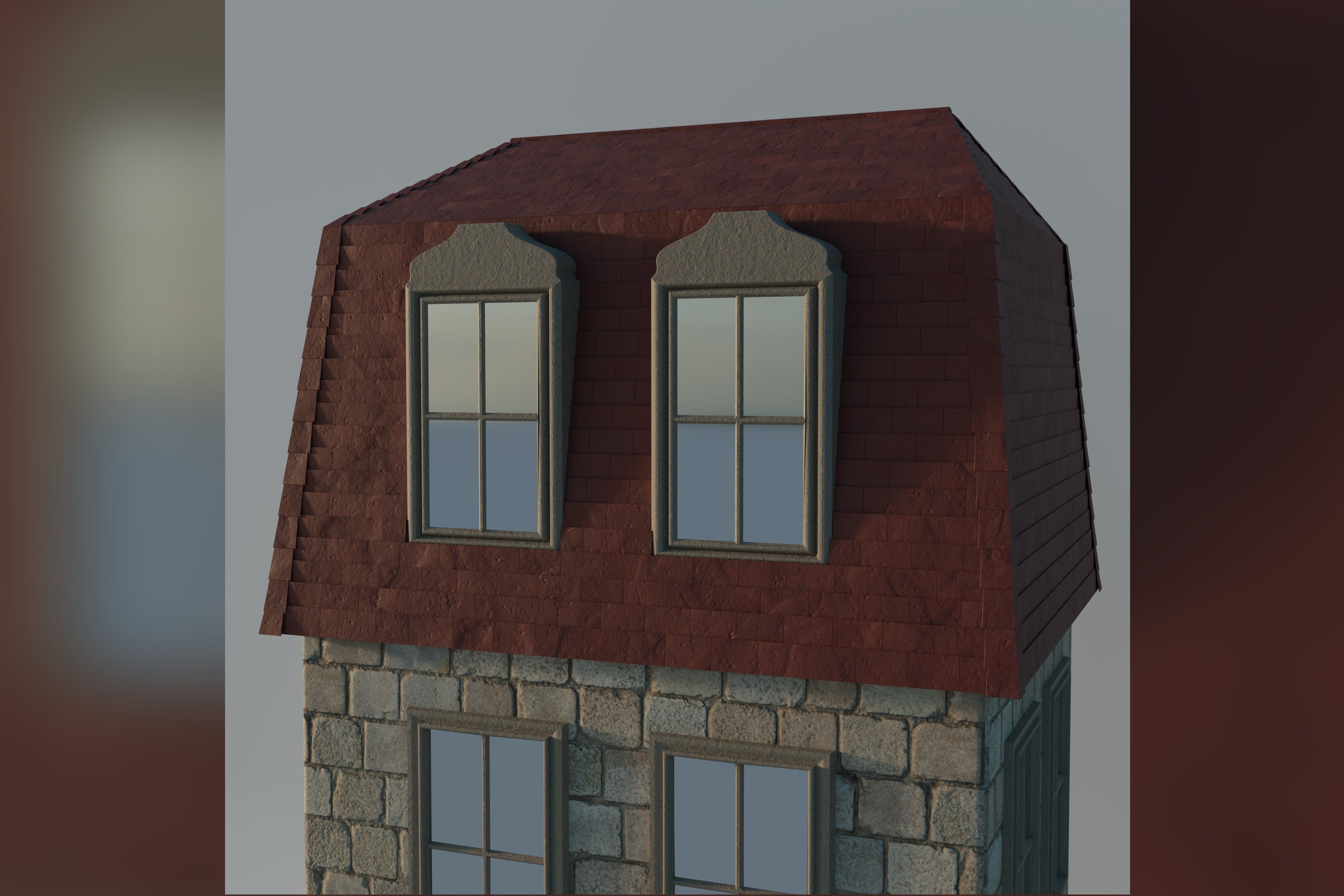 Medieval house 3D model_2