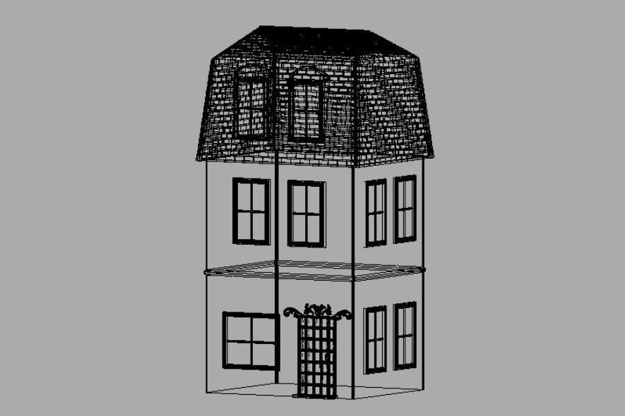 Medieval house 3D model_5