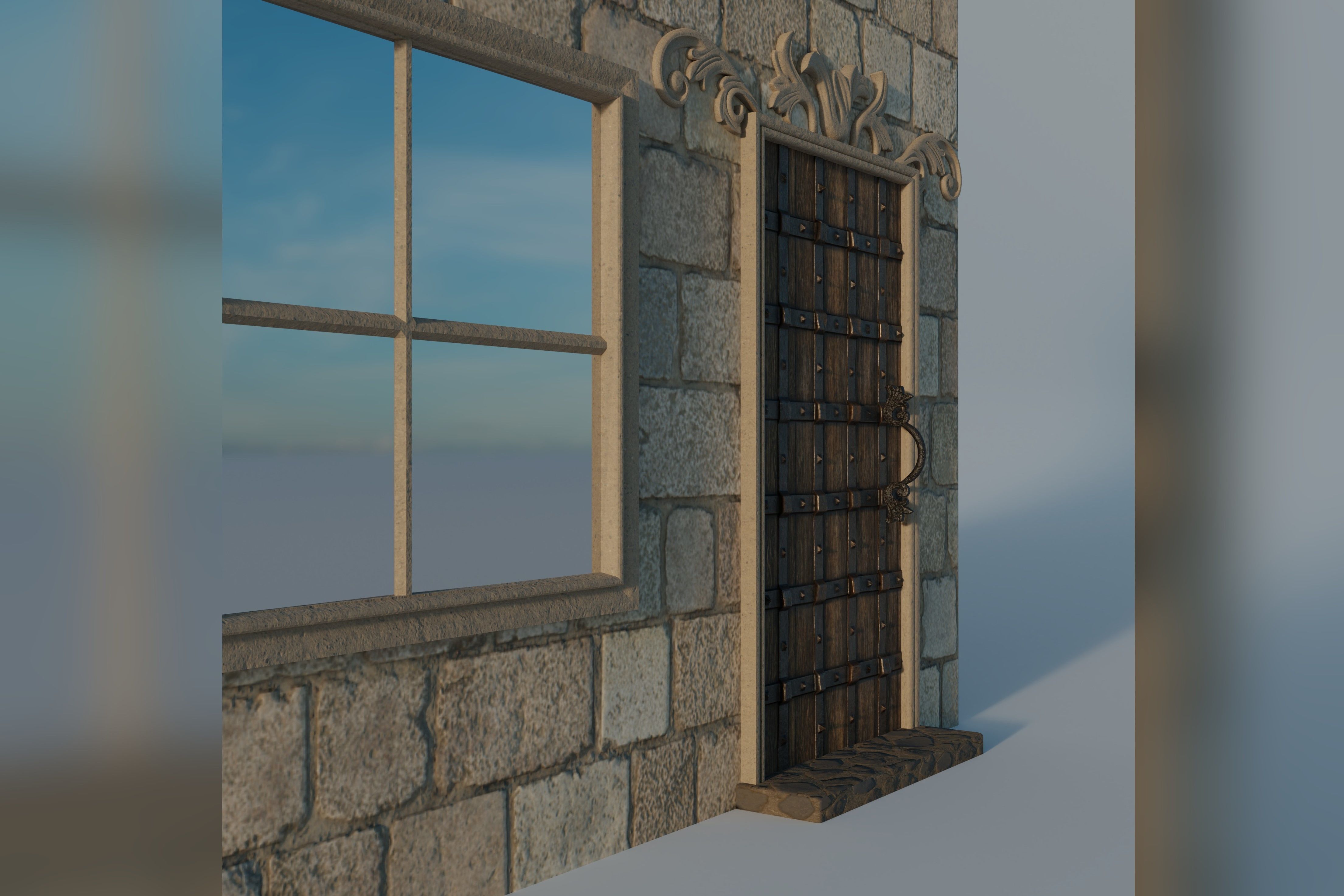 Medieval house 3D model_4