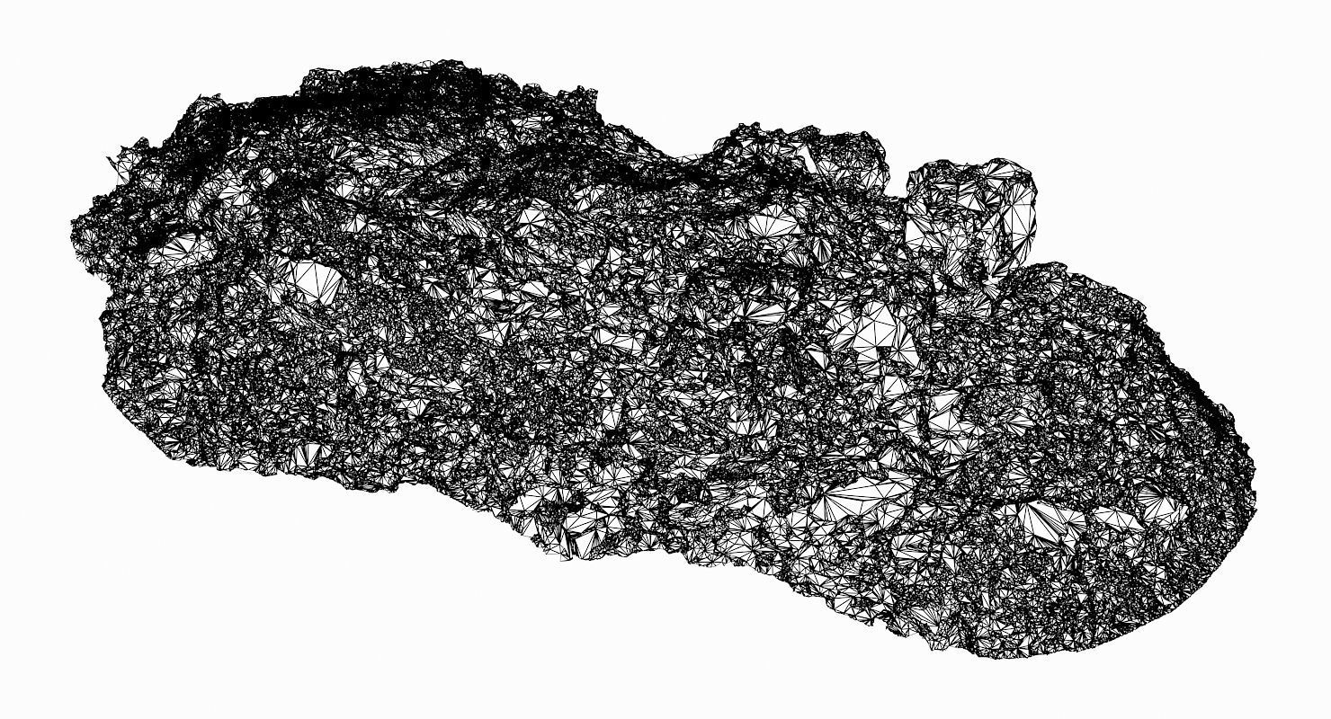 Rubble rock Low-poly 3D model_7