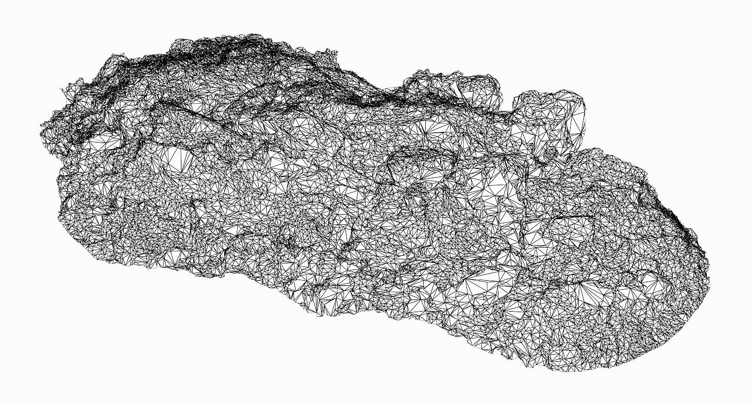 Rubble rock Low-poly 3D model_8