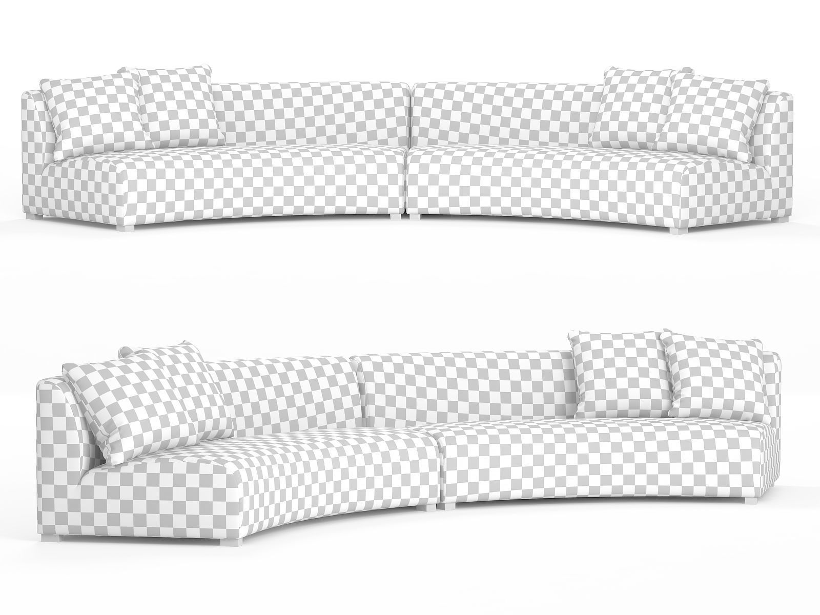 Cue Curve Sofa 3D model_2