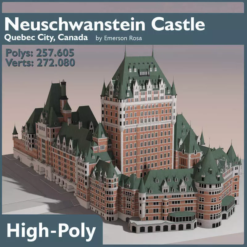 Fairmont Le Chateau Frontenac 3D model_0