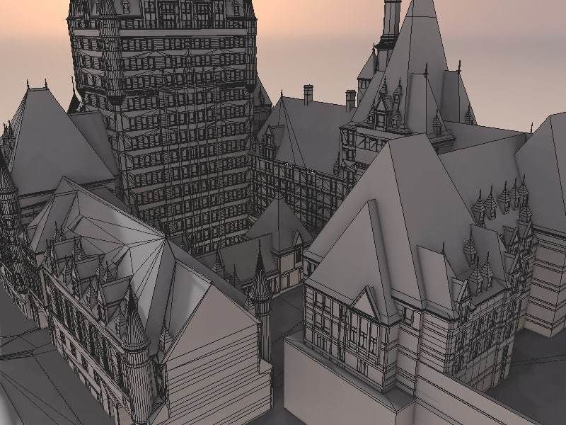 Fairmont Le Chateau Frontenac 3D model_1