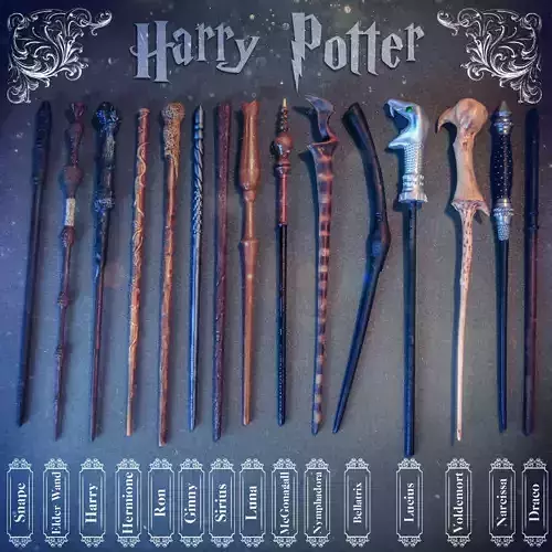 HARRY POTTER GRAND WAND COLLECTION 3D print model