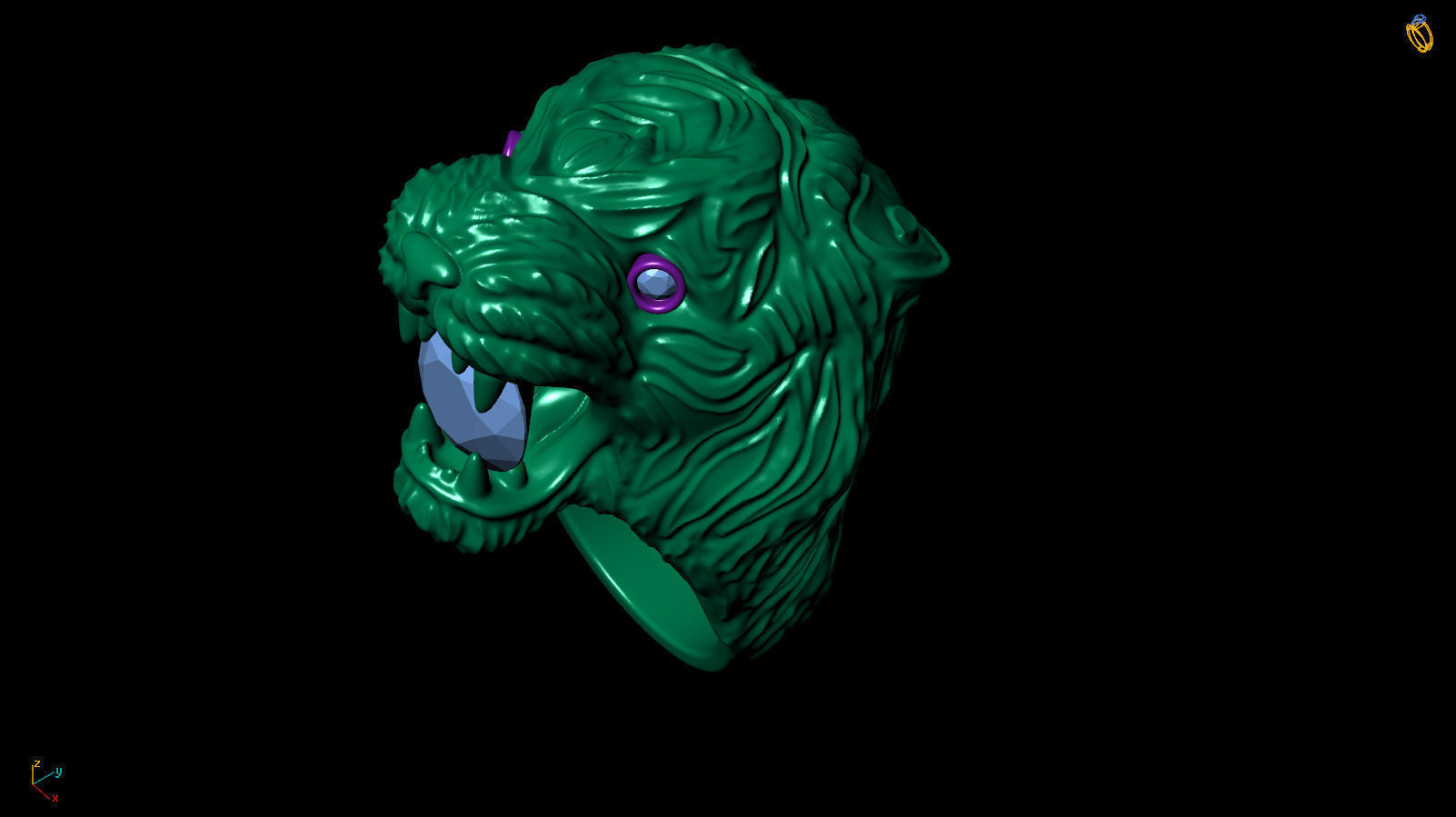 TIGER RING R 0090 3D print model_6