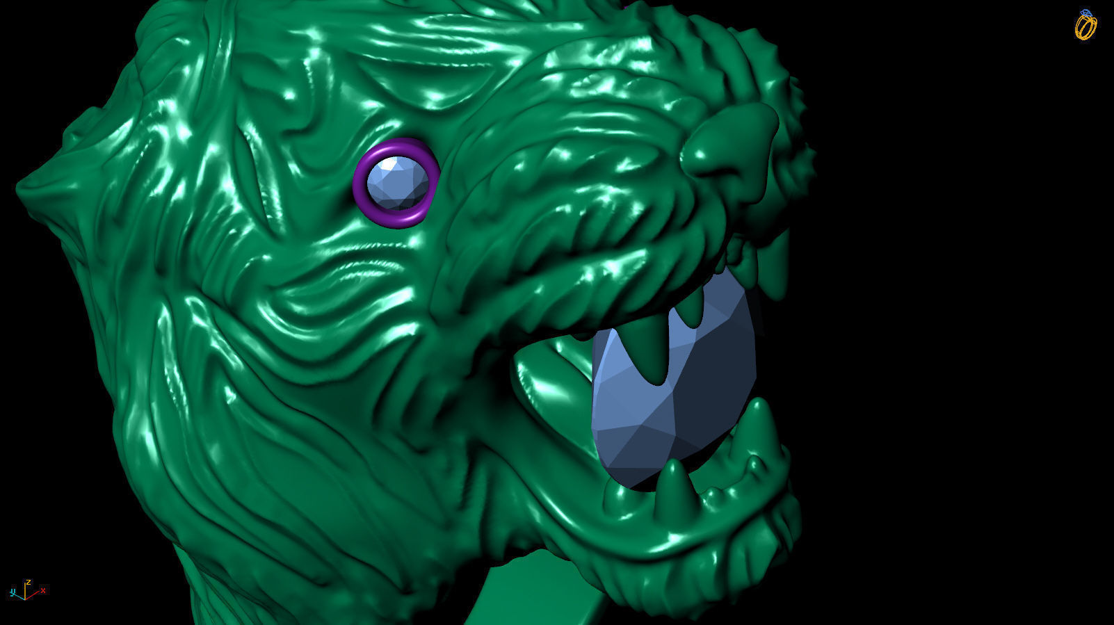 TIGER RING R 0090 3D print model_9