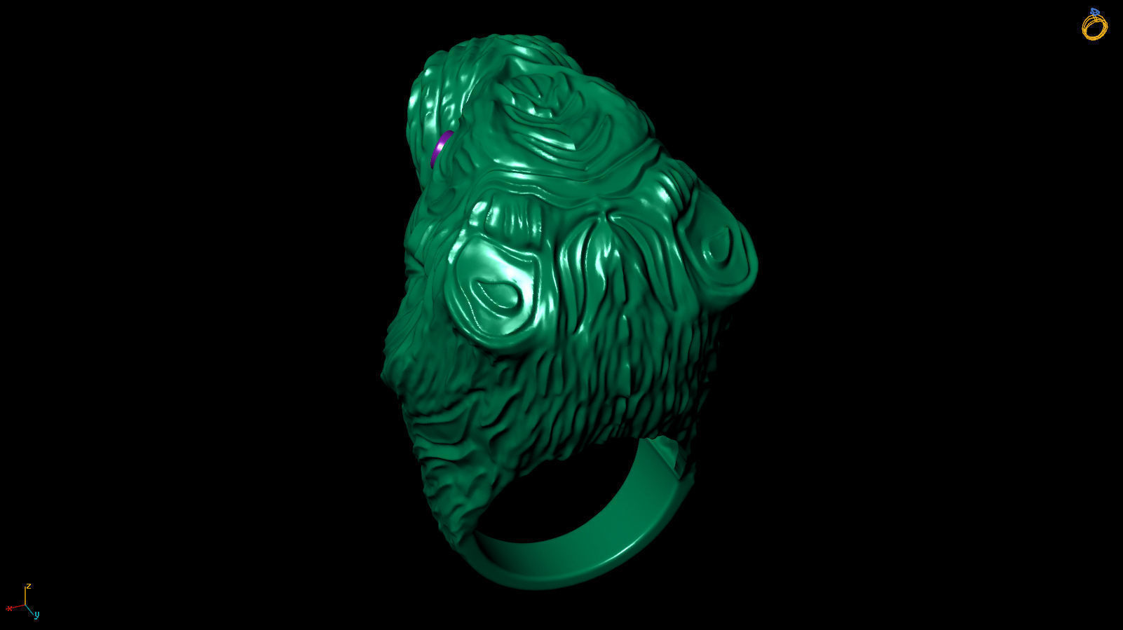 TIGER RING R 0090 3D print model_7