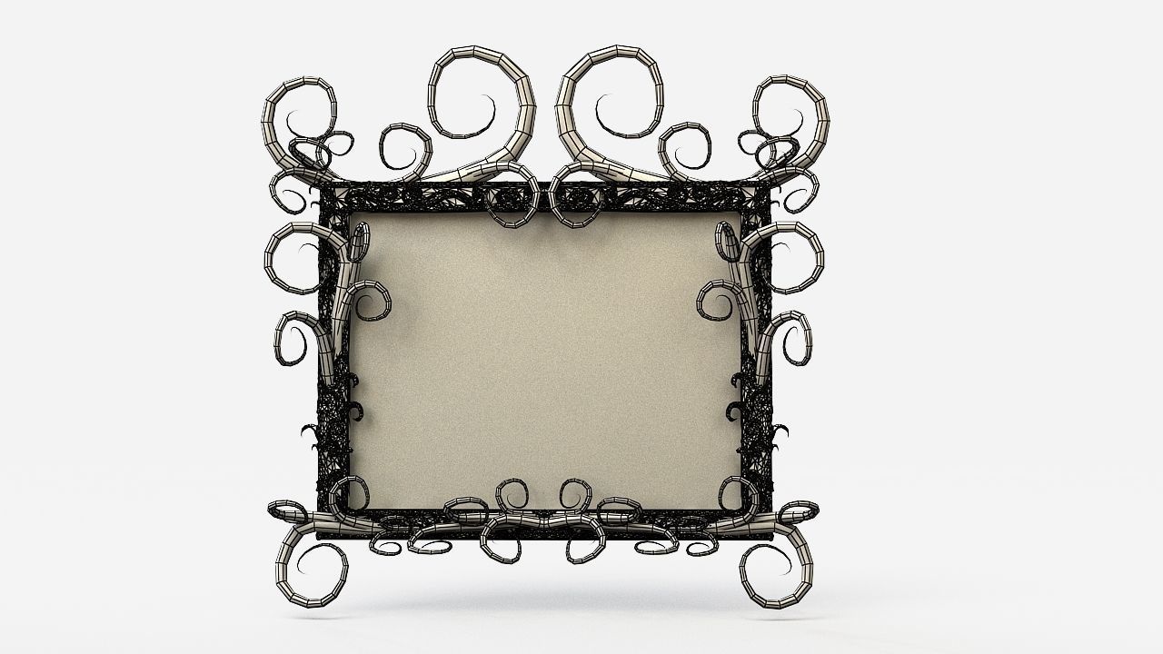 Wind picture frame 3D model_10