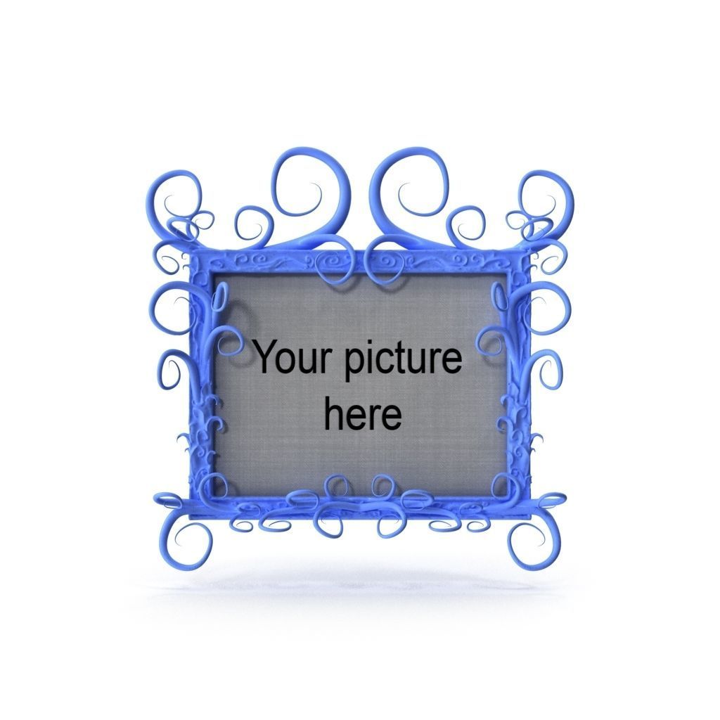 Wind picture frame 3D model_7