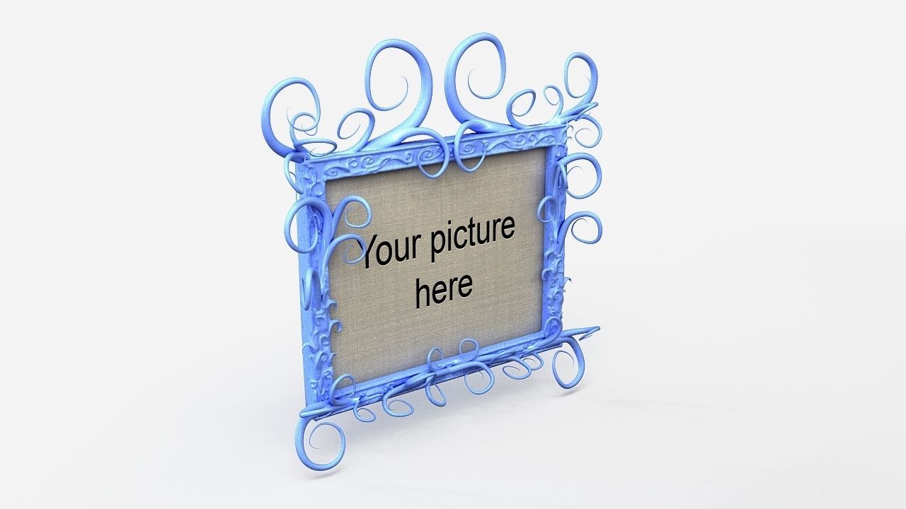 Wind picture frame 3D model_1